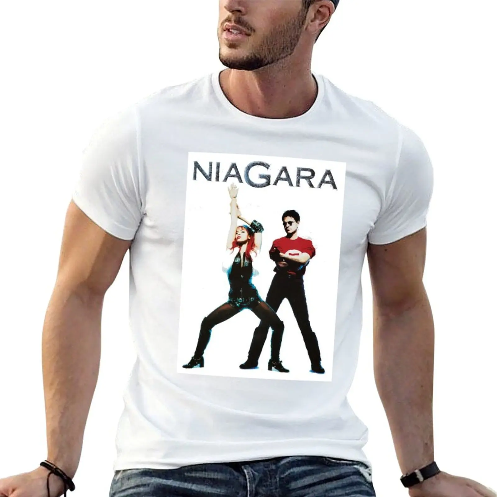 Camiseta NIAGARA ROCK VINTAGE FRENCH MURIEL DANIEL, camisetas para hombre, camiseta gráfica, camiseta lisa para hombre
