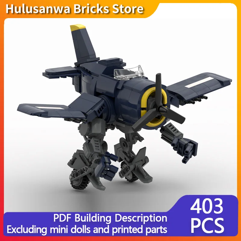 

F4u Corsair Fighter Jets MOC Строительные кирпичи Военное оборудование Модульная технология Подарки Праздничная сборка Детские игрушки Костюм