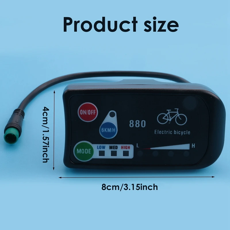 Electric Bicycle Display 36V 48V Ebike Ligent Control Panel Lcd Display LED880 Waterproof Controller For KT