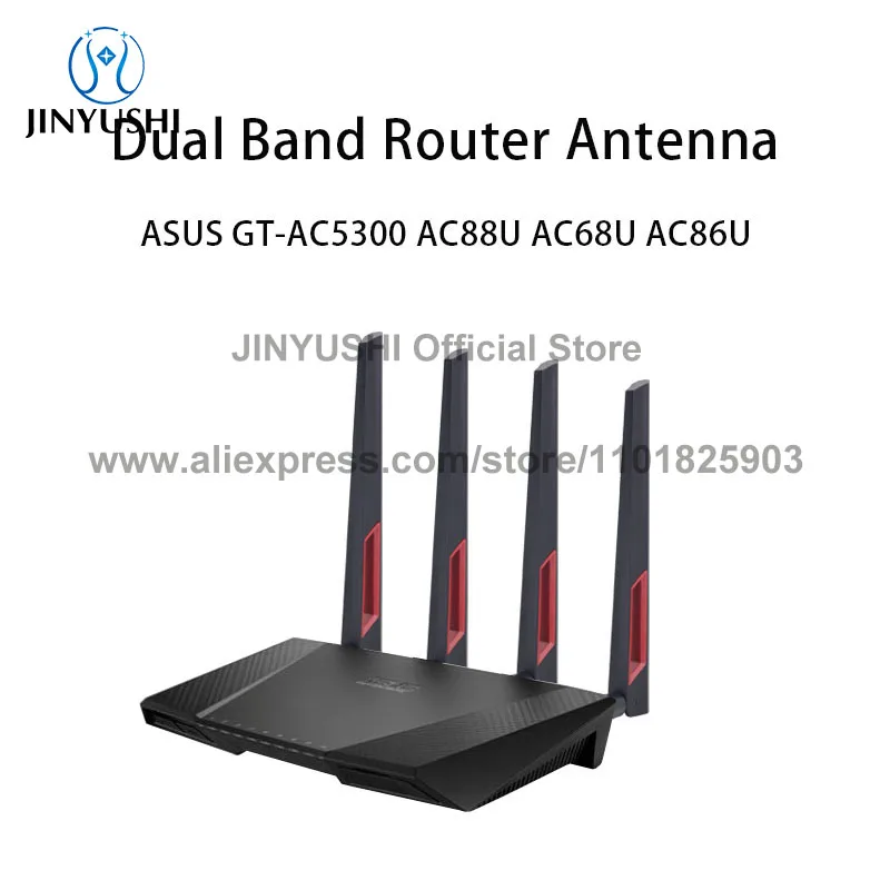 2Pcs Dual Band 2.4G 5G 5.8G Antenna 2.4Ghz For ASUS WIFI Router Amplifier GT-AC5300 RT-AC88U RT-AC68U RT-AC86U Jumper T-Lite