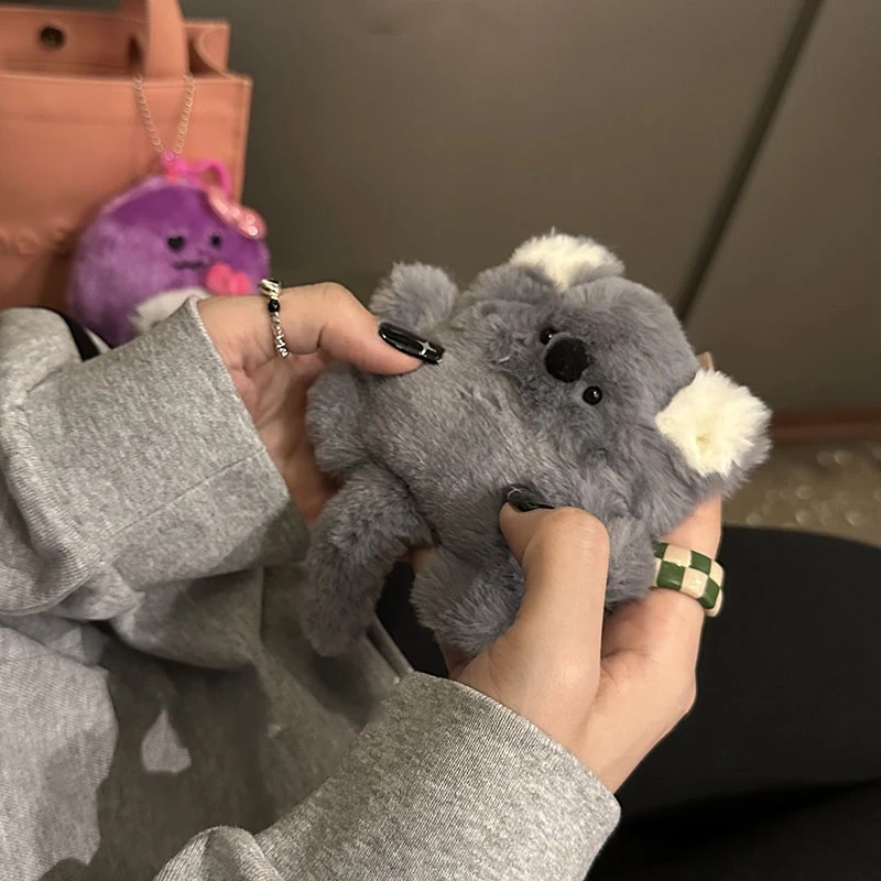 

Cute Plush Koala Earphone Case for AirPods 1 2 3 Pro Air Pods Pro2 Wireless Bluetooth Charging Box Fluffy Cartoon Headset Cover