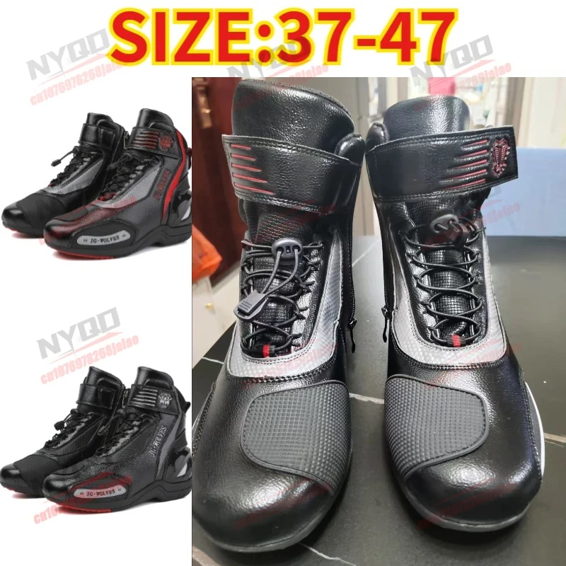 

Motorcycle Men's Riding Boots Wear-resistant and Anti Fall Motorcycle Travel Shoes Comfortable Outdoor Sports Motorcycle Shoes