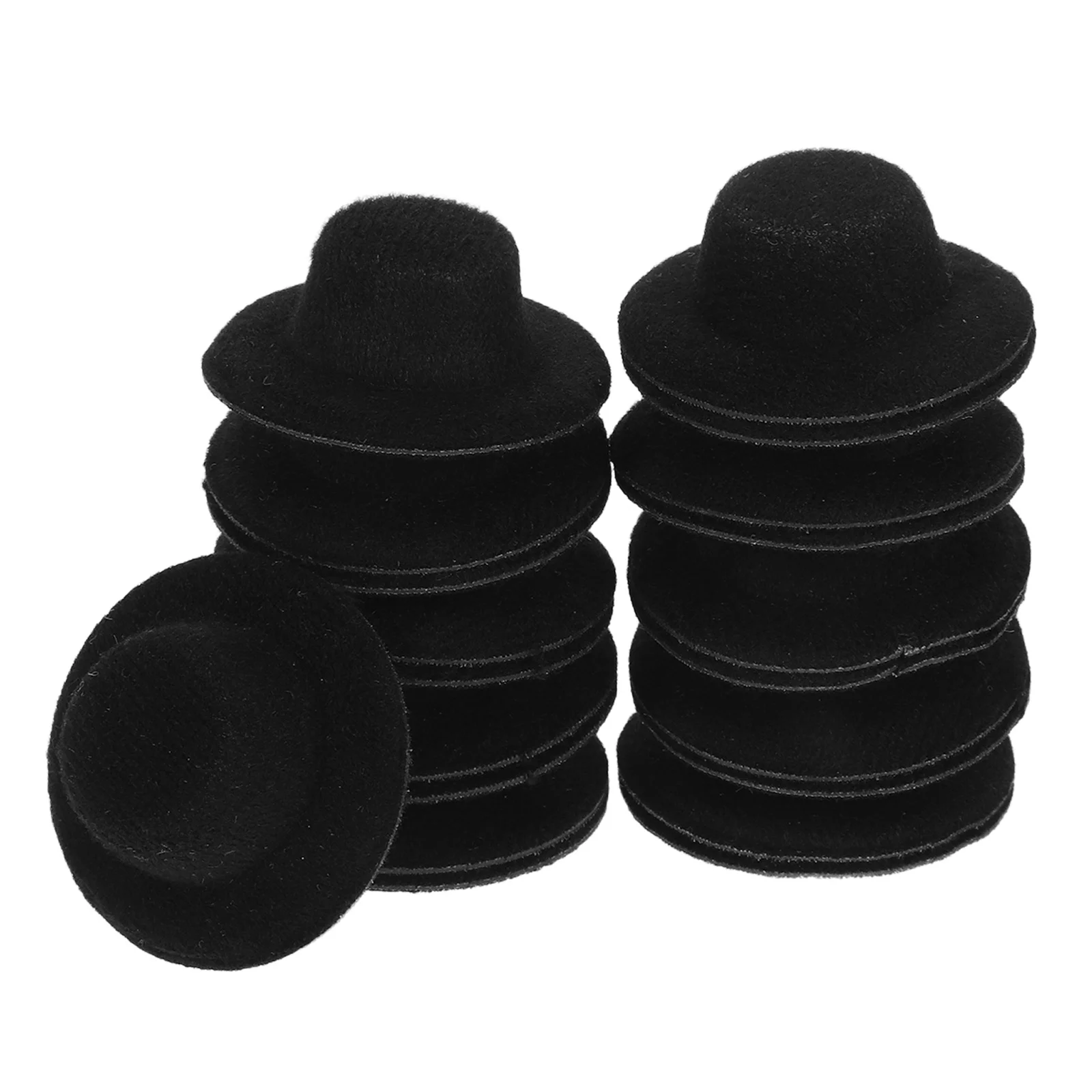 20 pçs mini chapéus de feltro macio bonés minúsculos para diy artesanato festa decoração acessórios para o cabelo suprimentos mini chapéus chapéu superior macio