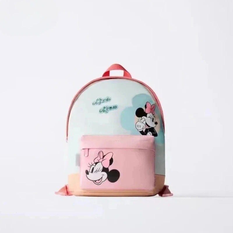 

Новый рюкзак Disney Minnie для девочек 2026 года, милый розовый мультяшный школьный ранец, рюкзак для дошкольников, рюкзак для малышей и школьников