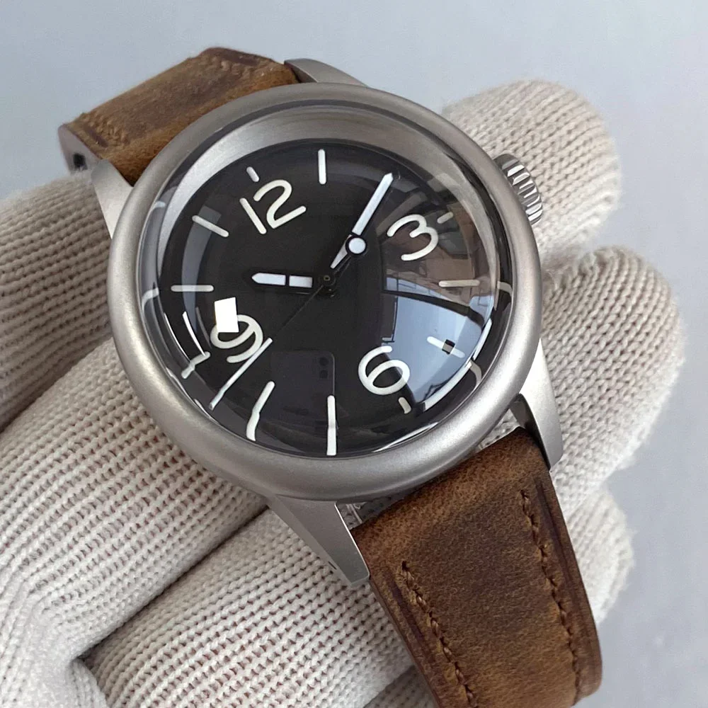 36mm Retro Field Bubble Dome Glass Watch NH35 Automatic Movement Luminous 20Bar Waterproof Watches Military Wristwatch