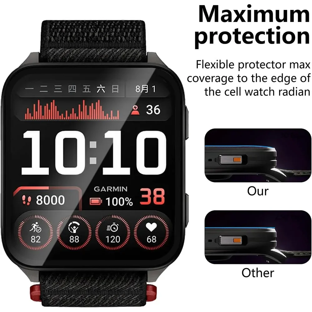 Anti-scratch Film For Garmin Venu X1 3D Curved Edge Screen Protector Full Coverage Clear Protective Films for Garmin VenuX1