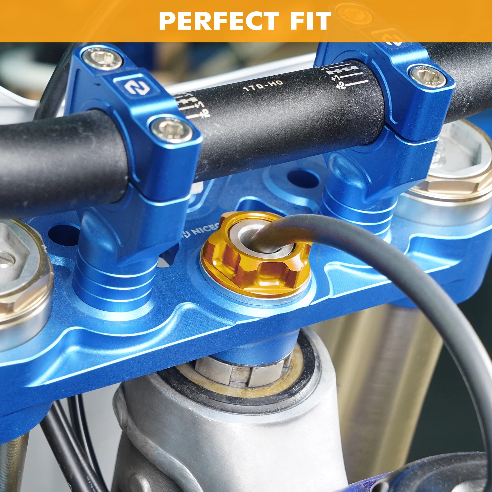 Lenkkopfmutter für Honda CRF250L/M CRF250 RALLY CR85R CRF150R RII CRM 50 80 250R CRM250AR CRF1000L XR 230 250 400 MOTARD BAJA – Detail 3