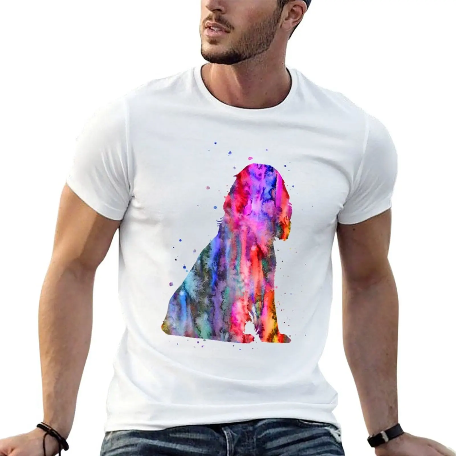 English Cocker Spaniel, watercolor Cocker Spaniel, Cocker Spaniel T-Shirt man graphic t shirt man t shirt luxury T-Shirt