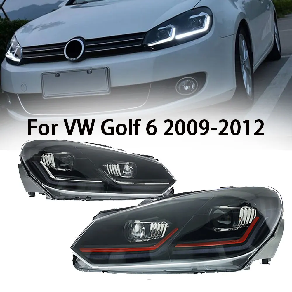 Car Lights Head Lamp For VW Volkswagen Golf 6 Headlight LED Light MK 6 2009-2012 DRL Upgrade GTI Style Front Lamps