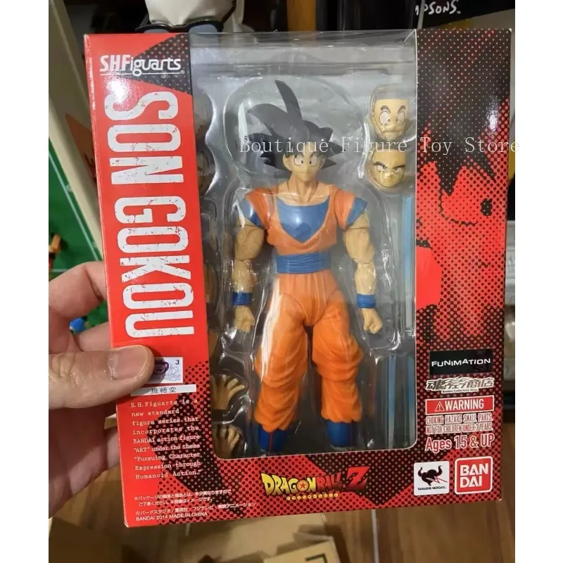 

In Stock 100% Original Bandai Sh Figuarts Shf Son Goku 1.0 Action Figures Anime Model Toys Figura Pvc Gifts Black Hair
