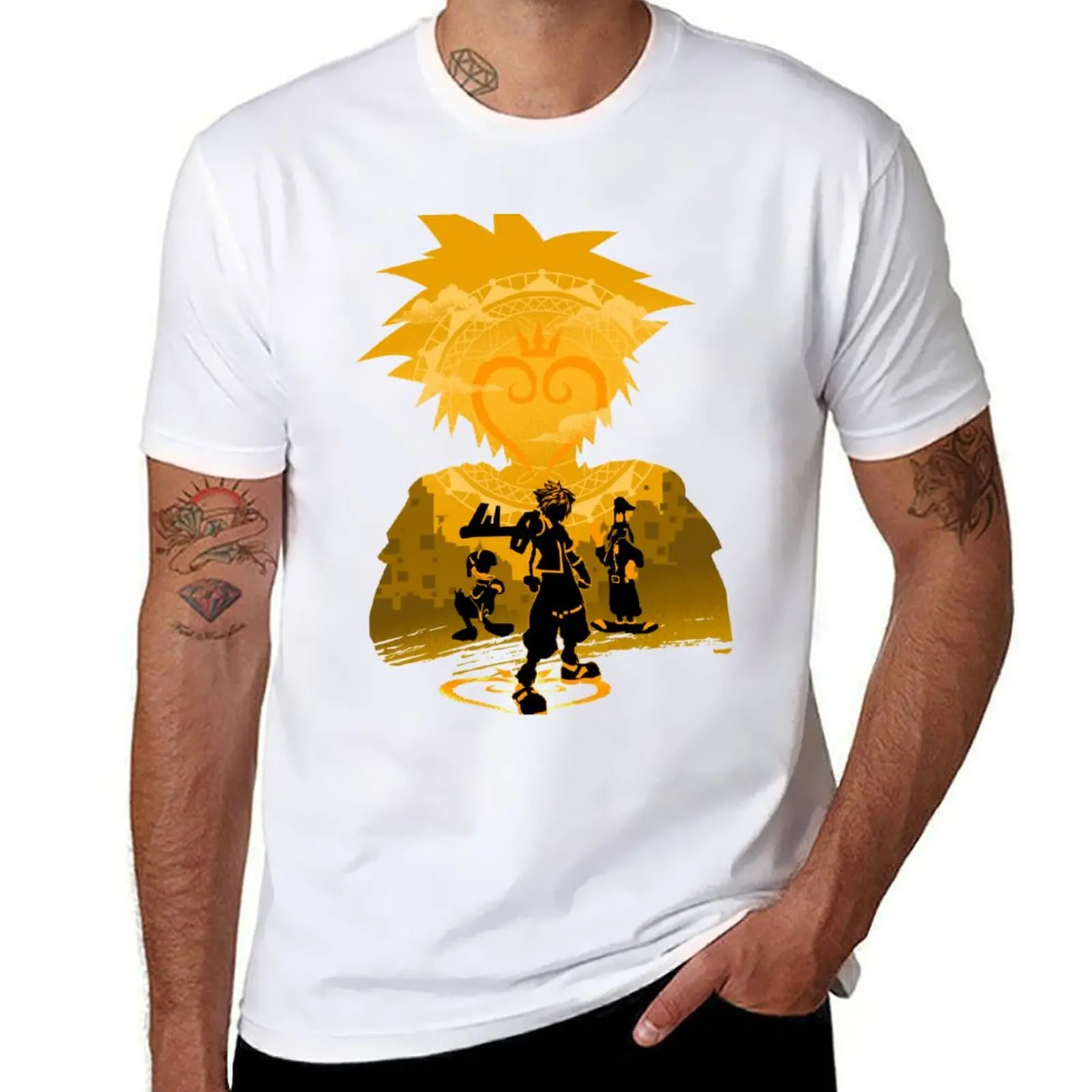 

Keyblade Sora Silhouette T-Shirt anime t shirts oversize man t shirts for men T-Shirt