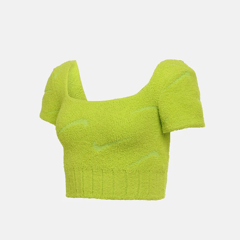 

Оригинальный женский спортивный топ Nike с квадратным вырезом и короткими рукавами для бега HV2771-389