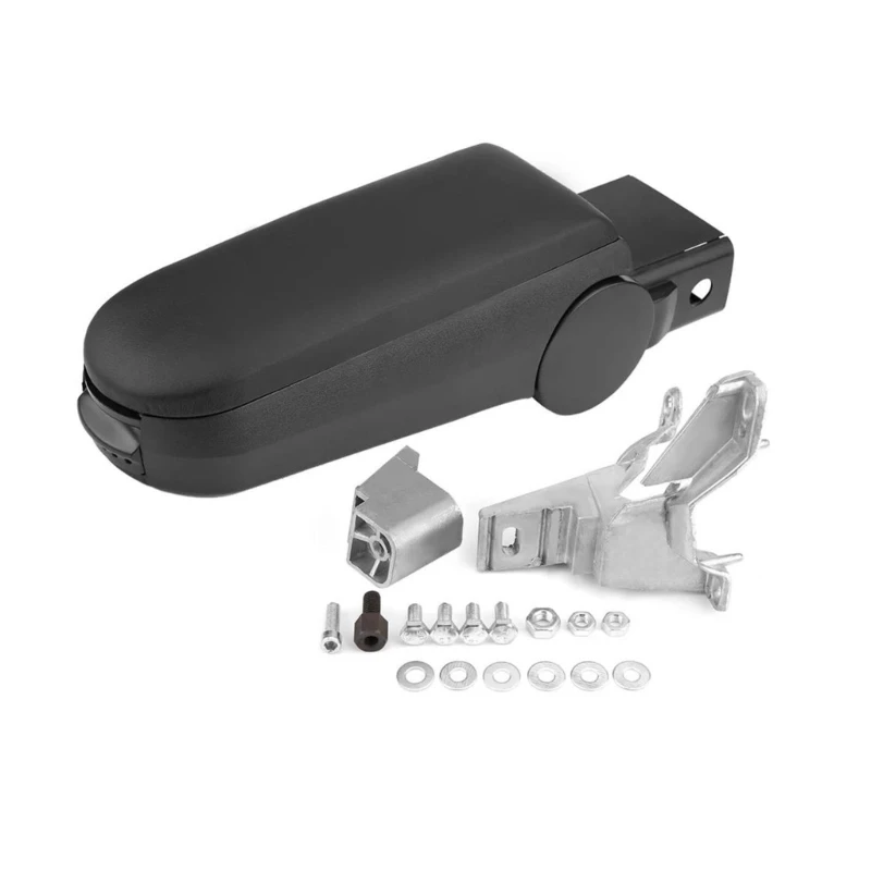 U2JA Center Seating Area Storage Armrest with Closed Top, Plastic Body and Metal Mounting Parts for Golf 4 MK4 Routine Driving