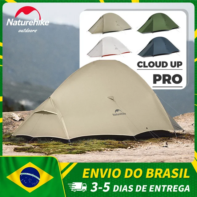 Naturehike barraca de camping cloud up pro 1 2 3 pessoas tenda de acampamento ao ar livre ultraleve à prova dwaterproof água tenda livre caminhadas mochila tenda 1-3 pessoas prova d'água tendas dobrável praia