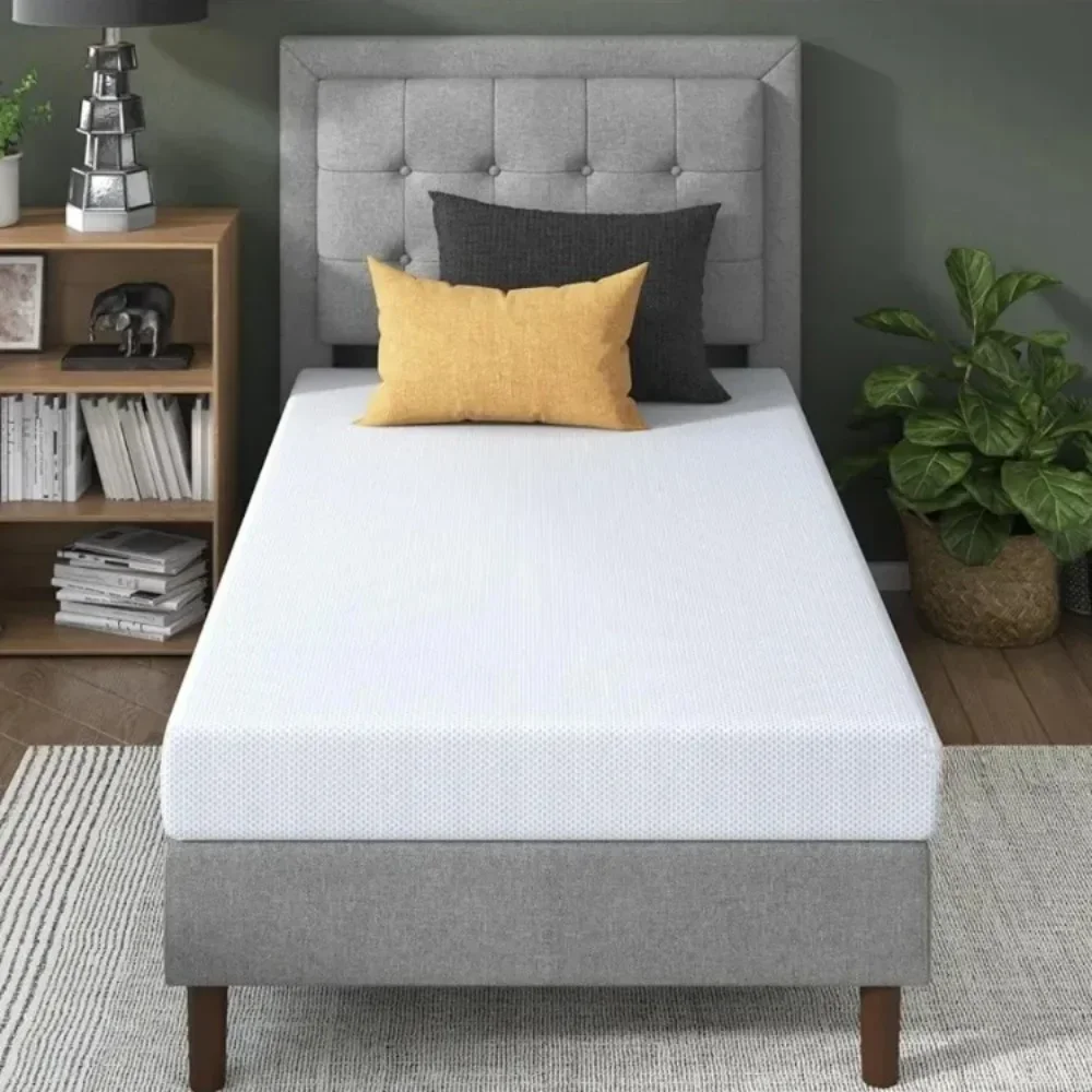

6 Inch Green Tea Cooling Gel Memory Foam Mattress King Size Mattress CertiPUR-US Certified Fiberglass Free Bed-in-a-Box Twin
