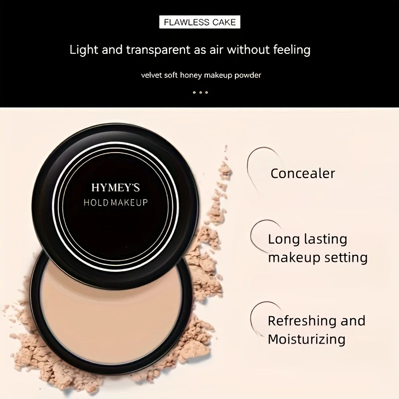 Base en polvo transpirable y impecable: fijación de maquillaje, control de aceite, hidratante y liviana, perfecta para toda la piel