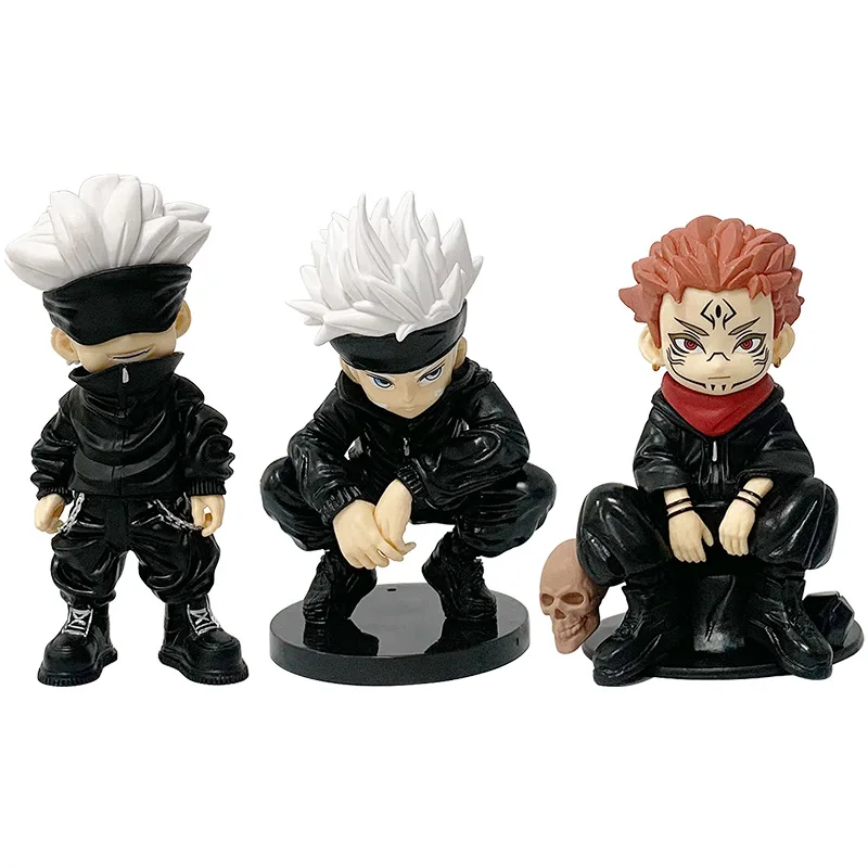 Jujutsu Kaisen Figures Doll PVC Model Cute Satoru Gojo Statue Anime Itadori Yuji Action Figurine Toys for Kids Collection Gift