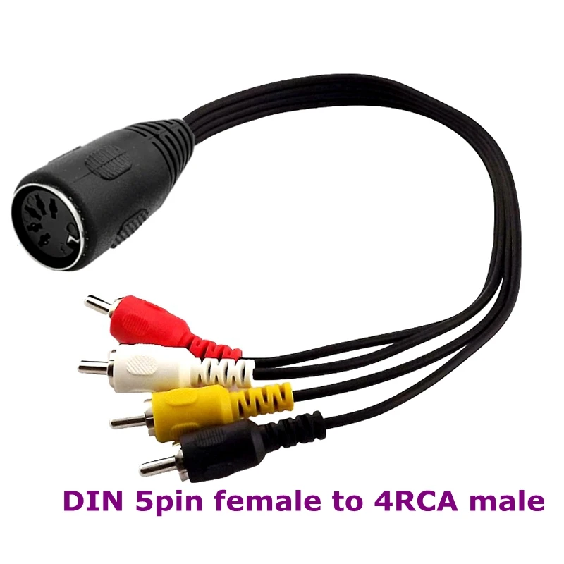 0.5m 1.5m 5-pin MIDI DIN 5Pin male/female to 4 RCA male/female Plug Audio Cables for Naim Quad Stereo Systems