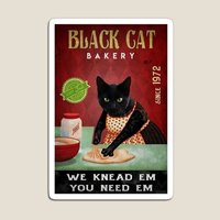 black cat  Magnet