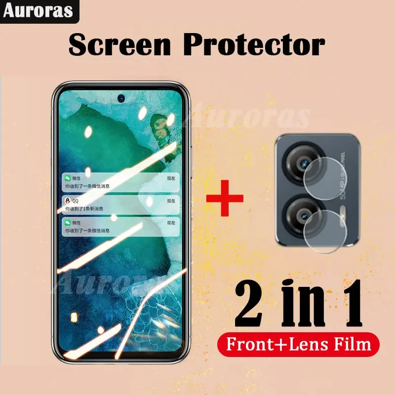 

Защитная пленка для экрана Auroras для Motorola G53, закаленное стекло, защитная пленка 2 в 1, пленка для объектива Moto G73 5G