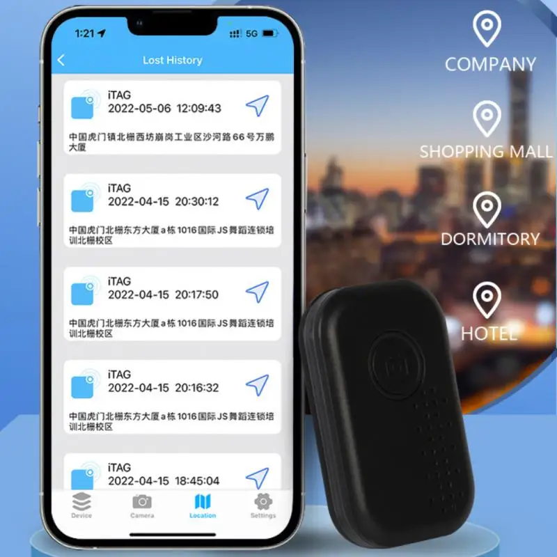 Mini lokalizator alarmowy zabezpieczający przed zgubieni Tag inteligentny bezprzewodowy Tracker kompatybilny z Bluetooth portfel na klucze Pet Finder