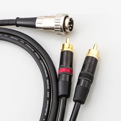 Kabel gramofonowy Naim HiFi 4 Pin Din do 2 wtyczek Phono RCA przewód Stereo kłódka do bagażu kabel gramofonu z 4 rcami