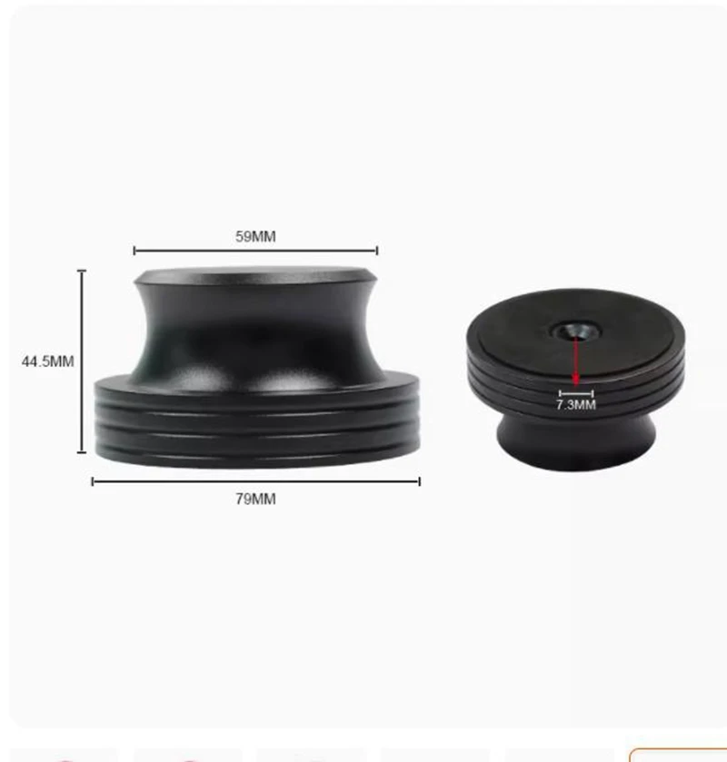 Platos giratorios para discos, estabilizador de peso, abrazadera negra de vinilo LP, accesorios de reproductor de Metal de aluminio