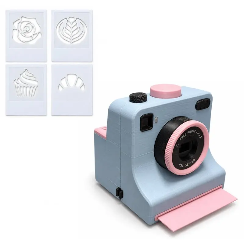 Coffee Art Maker 3D Printed Latte Art Camera Printer One-Click With 4 Stencils For Cappuccino And Hot Chocolate-Y47A