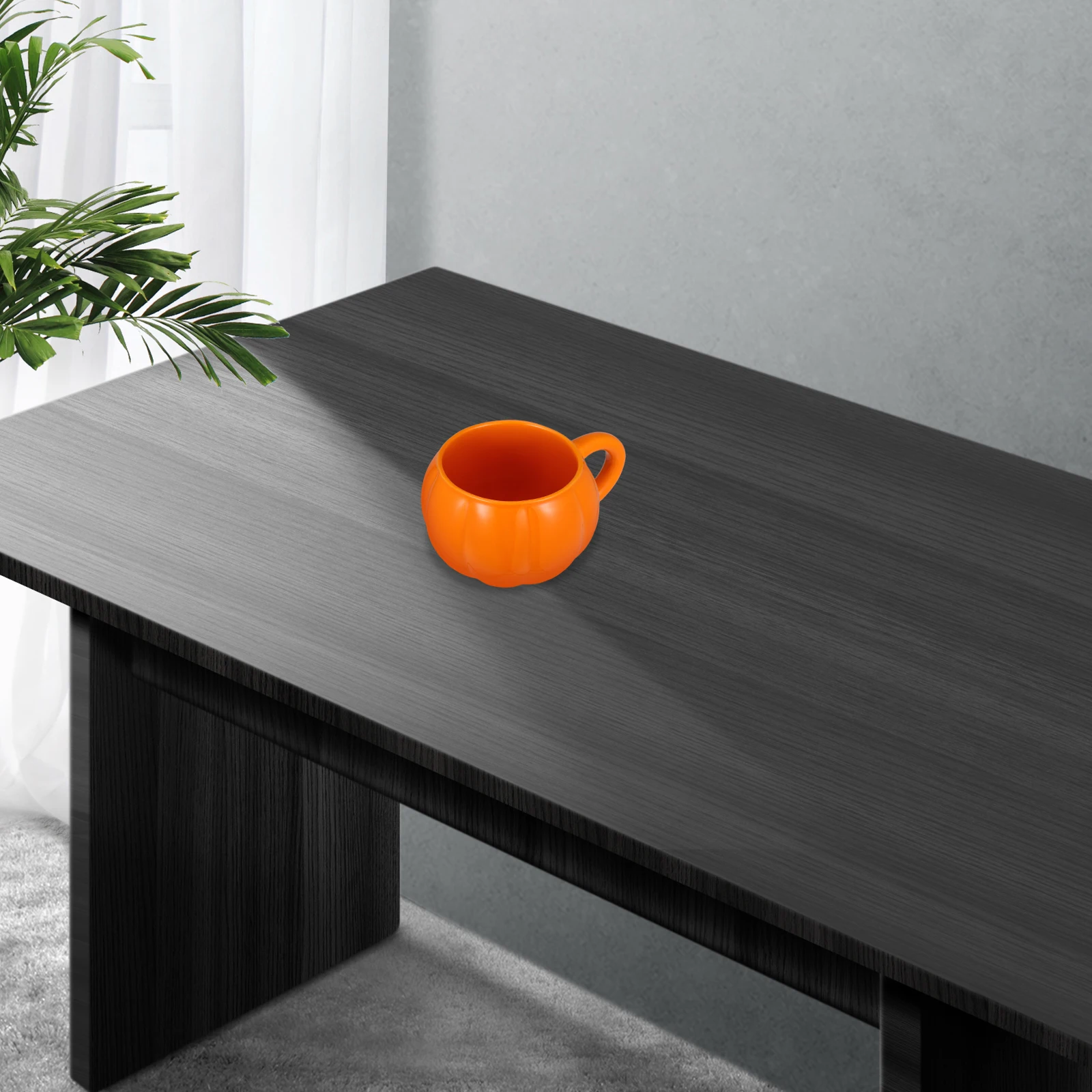 

Ceramic Pumpkin Mug Halloween Large Capacity Pumpkin Shaped Coffee Tea Cup Orange Fun Drinkware for Halloween Thanksgiving