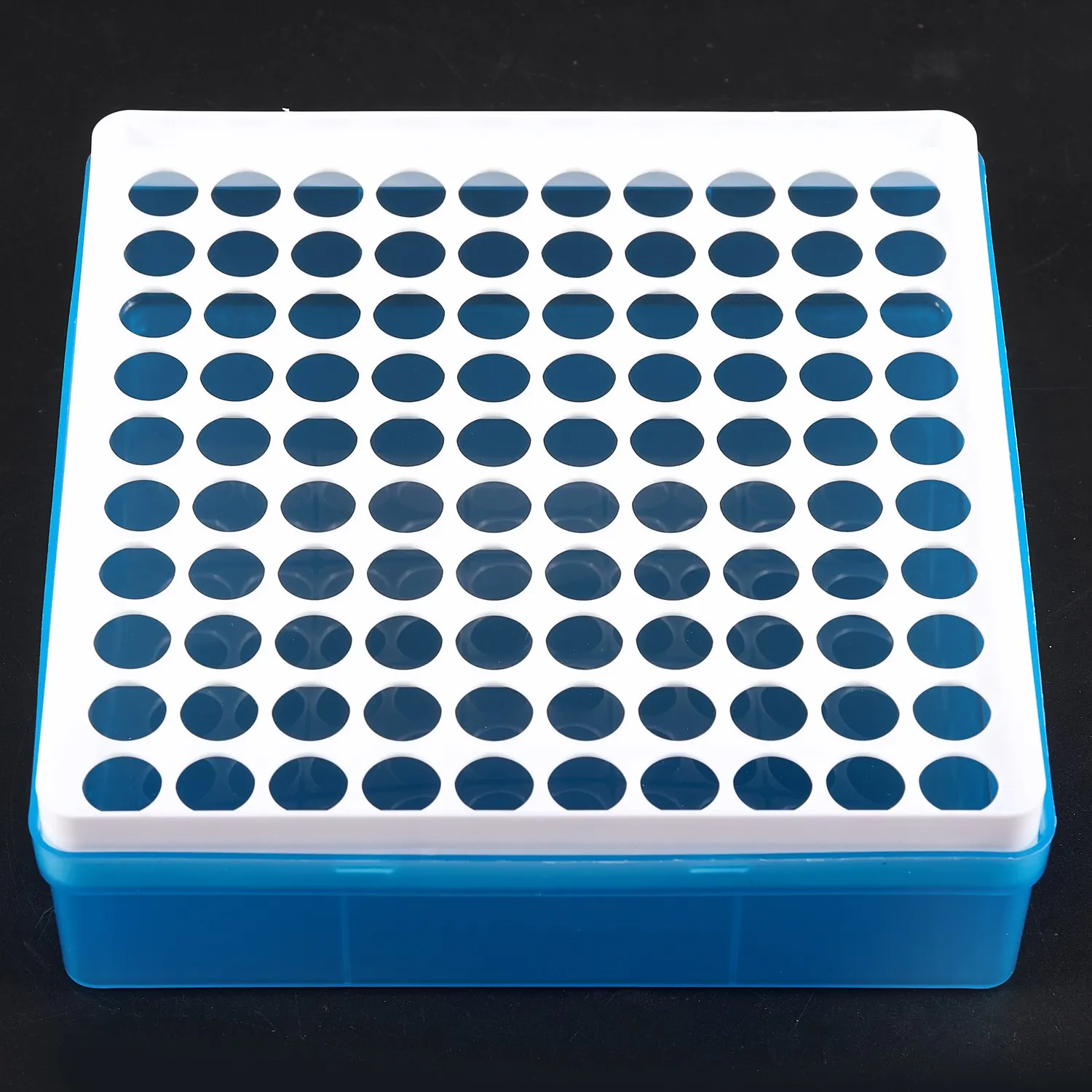 Gfc- Plastic Square 100 Positions Laboratory 1.5ml Centrifuge Tube Case Box