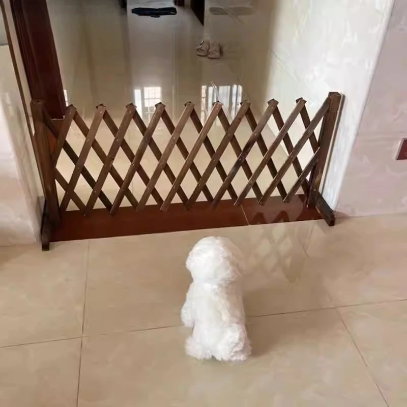 

Wooden Dog Fence Retractable Folding Indoor Balcony Security Dog Fence Playpen Supplies Kennel Rejas Para Mascotas Pet Supplies