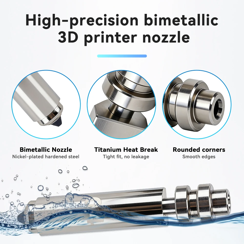 Dysza bimetaliczna do hotendu Anycubic Kobra 4 Kobra X, ulepszona, wysokotemperaturowa, 0.25/0.4/0.6/0.8mm, akcesoria do drukarki 3D Kobra X — zdjęcie produktu 4