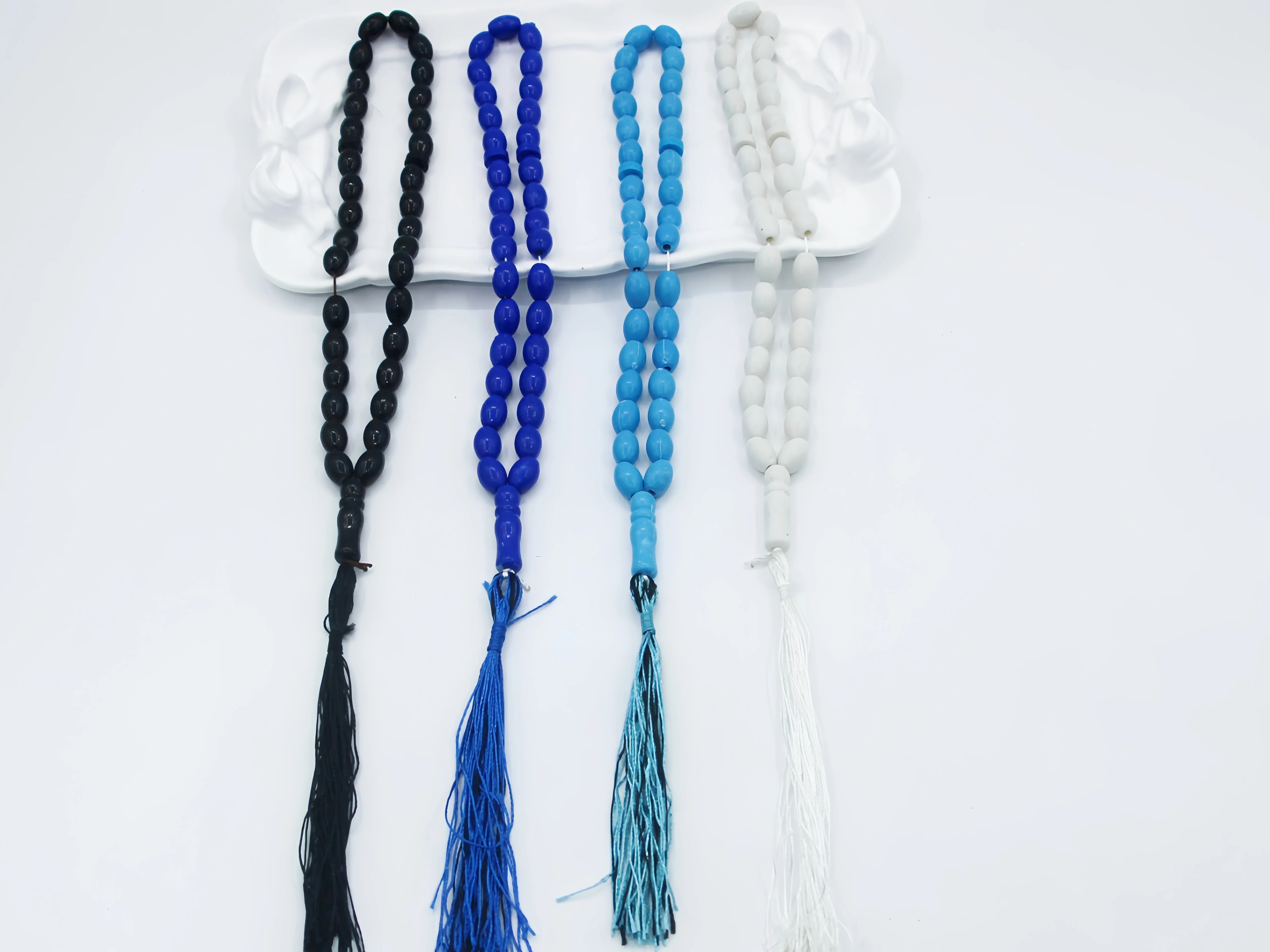 33 pieces of 8mm resin rice-shaped prayer beads, olive rice style beads for household use and portable hand-held prayer beads