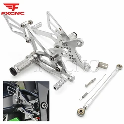 For KAWASAKI Ninja ZX6R ZX636 ZX 6R 2005-2008 Adjustable Aluminum Motorcycle Rearset Footrest Footpeg Rear Set Footrest Foot Peg
