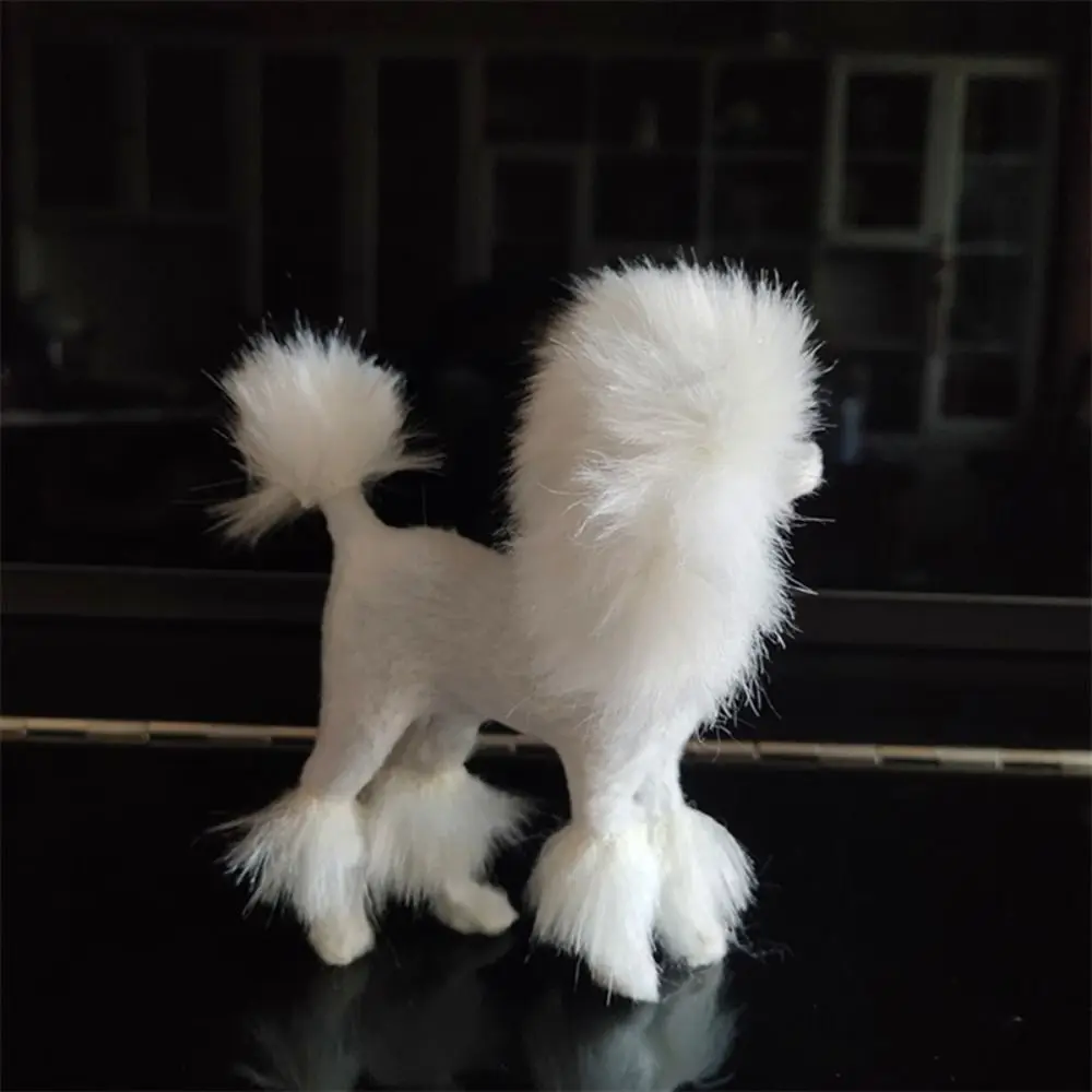 

Photography Props Crafts Gift Home Decoration Teaching Mold Miniature Figurines Desk Ornaments Simulation Dog Poodle Figurines