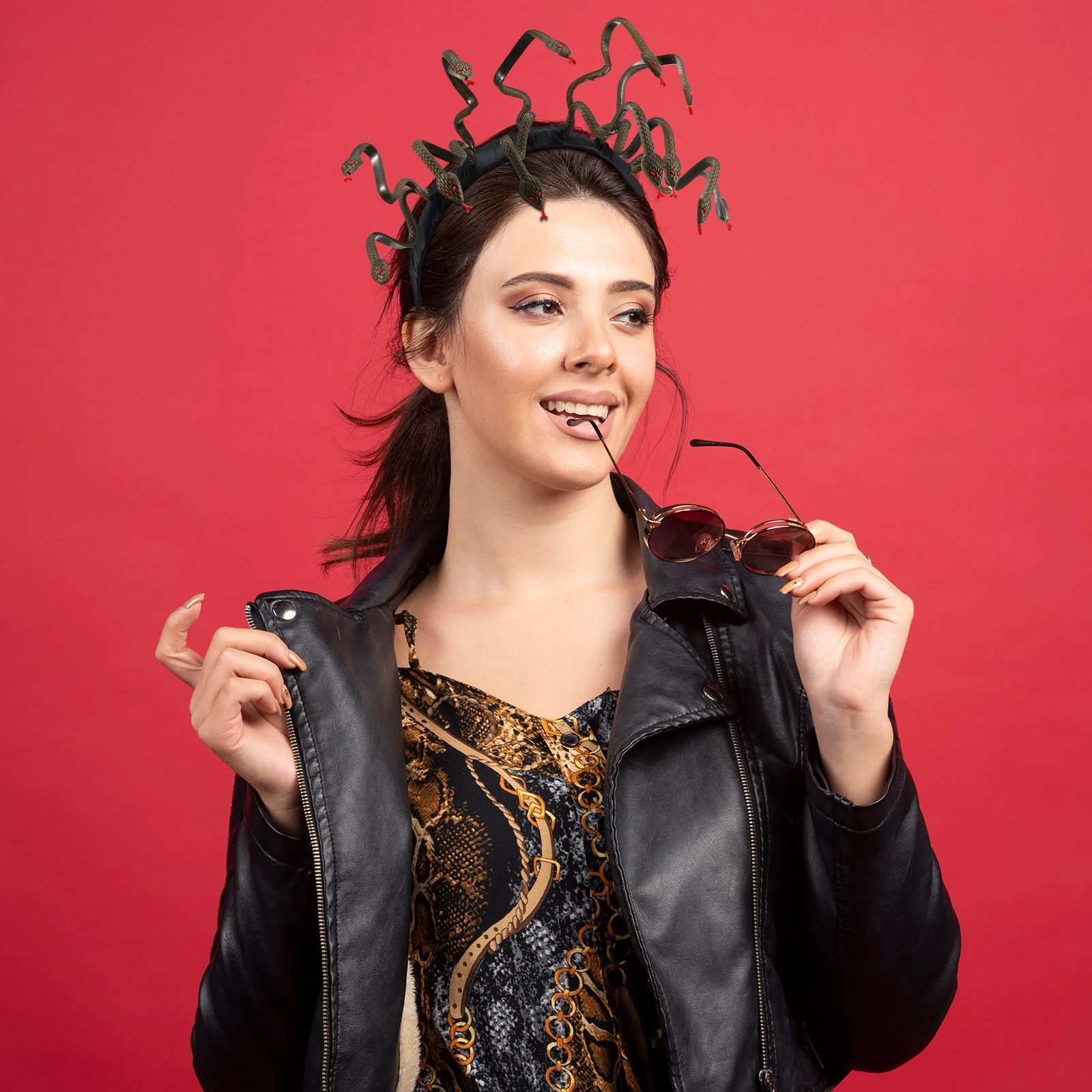 

Sturdy Medusa Costume Headpiece Snake Headband For Carnival Masquerade Mardi Gras Dress Up Games Stage Performances