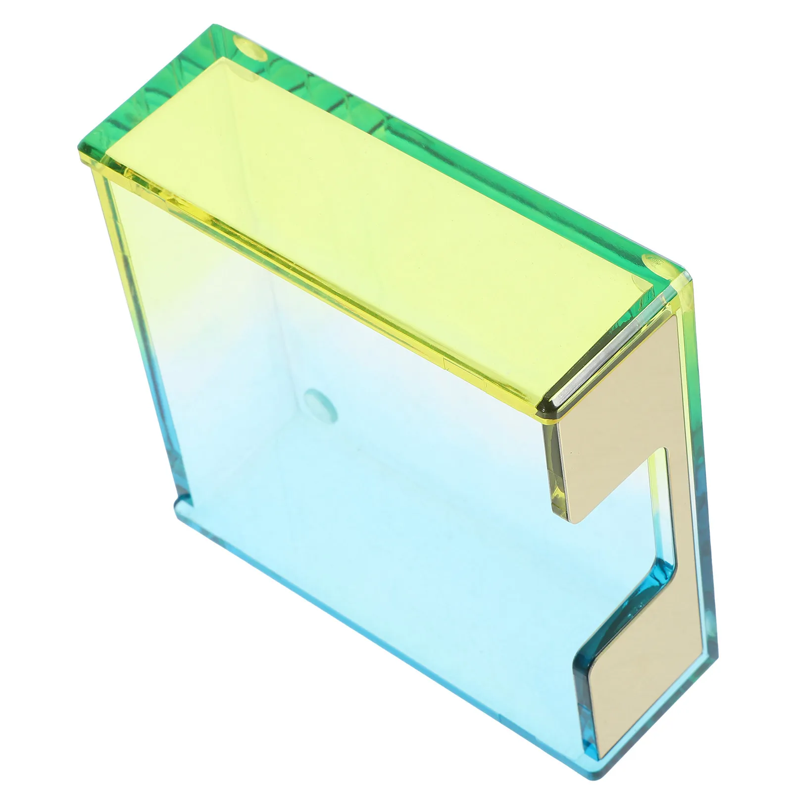 Stylish Acrylic Notepad Holder Container for Notes and Paperclips Desktop Organizer Box Memo Papers Case Office Supplies School
