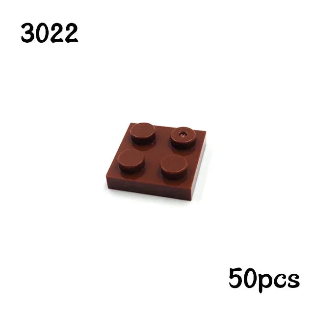 طوب متوافق مع MOC-Plate 2x2 ، مجموعة تصنعه بنفسك ، جسيم ، لغز للأطفال ، لعبة دماغ ، هدية عيد ميلاد ، أجزاء ، من من من من ، 50