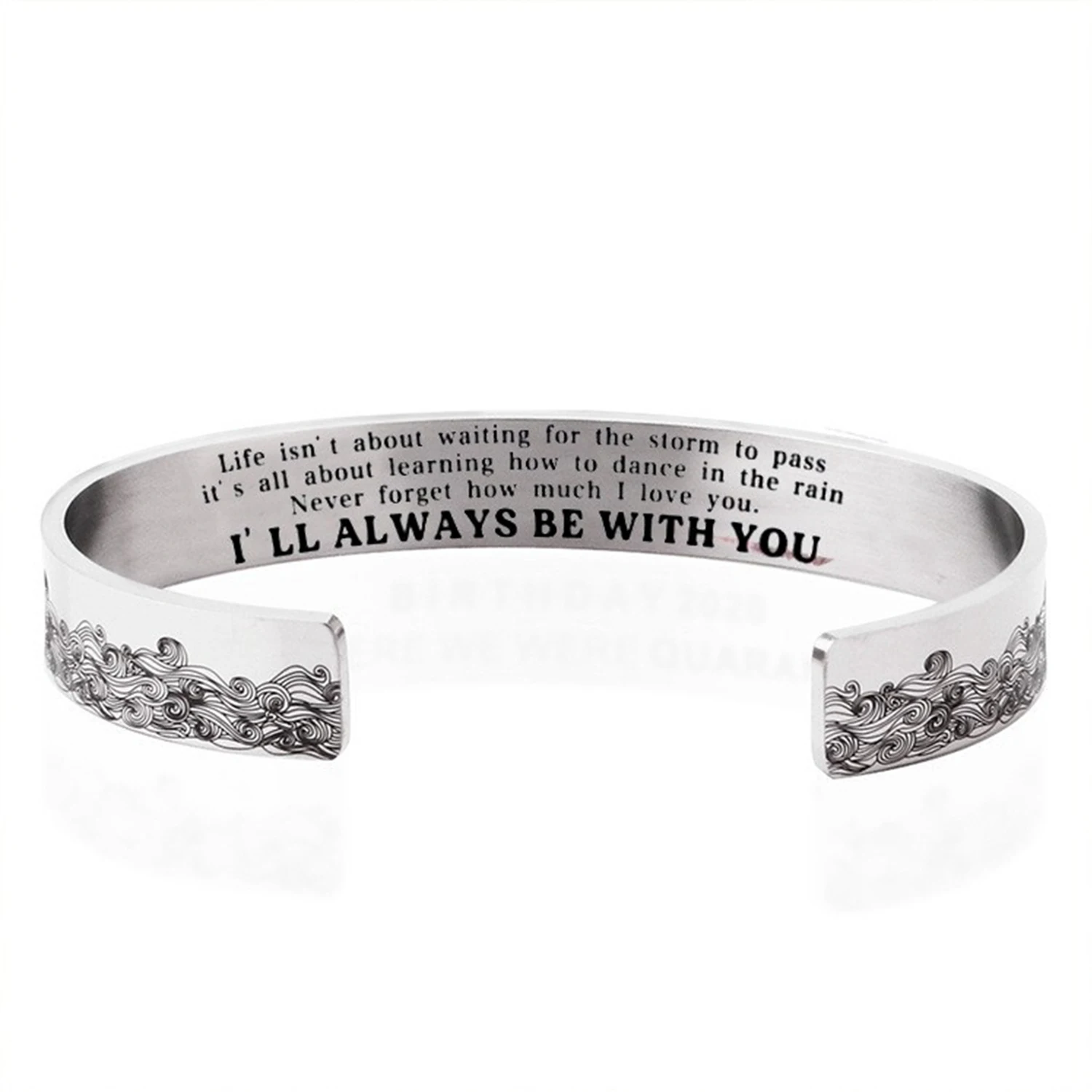 

I'll Always Be With You Bracelet Stainless Steel Bracelet Birthday Gift for Wife Girlfriend Her Valentine's Day Gifts
