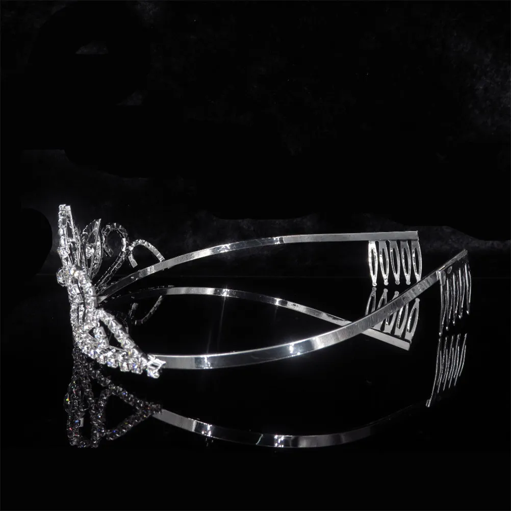 

2Pcs Kids Crystal Tiara Elegant Crown for Wedding Birthday Party Performance Exquisite Kids Party Headpiece Crystal Tiara