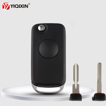 YIQIXIN 1 Düğme Uzaktan Kumanda Mercedes Benz Için W168 W124 W202 W210 W211 W203 SLK A C E Uzaktan Araba Anahtarı Kabuk Katlanır Kesilmemiş Bıçak