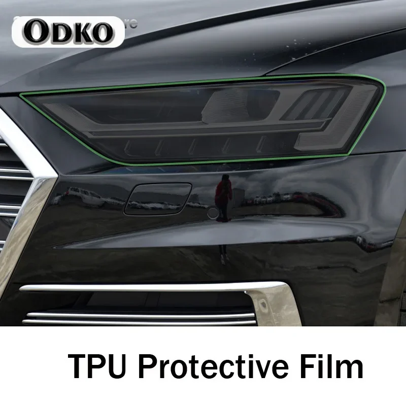 

Car Headlight Tint Smoked Black Protective Film TPU Sticker For Audi A3 8V A4 B8 B9 A5 A6 C8 A7 A8 D4 TT E-tron R8 Accessories