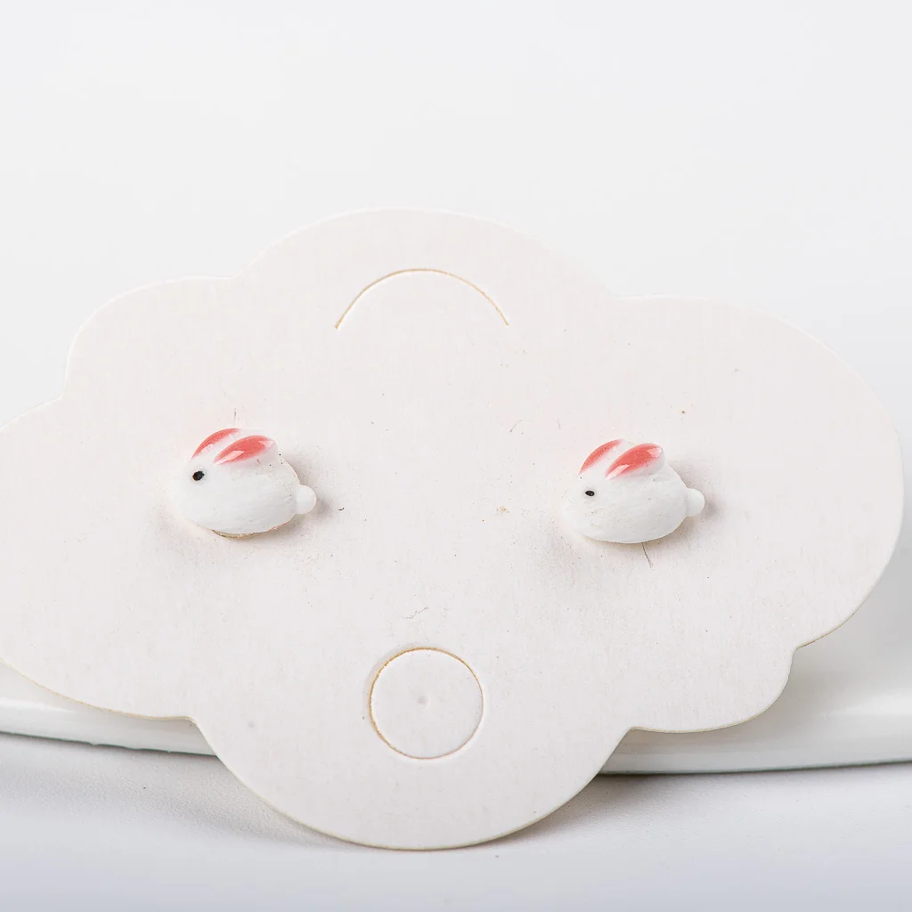 

DIY Small Ceramic Stud earrings Flower Geometric Animal Stud Earrings earring for woman jewelry accessories wholesale #LY524