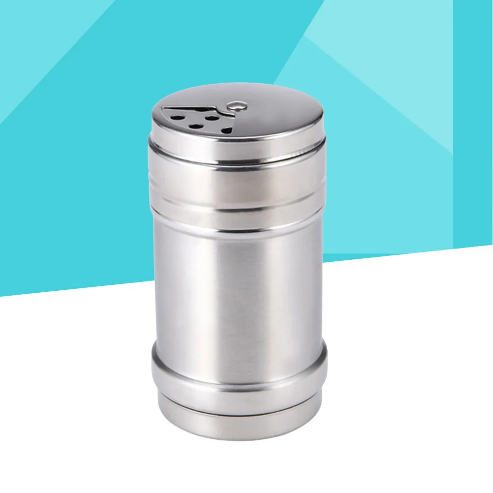 1Pcs Stainless Steel Seasoning Can Rotatable 3-Size Selector Multi Hole Spice Shaker Heat Resistant Freshness Lock for Home