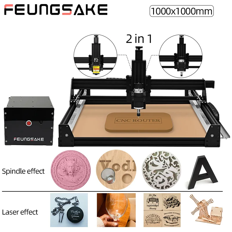 

CNC milling machine wood router machines full kit Laser engraving machine 90W DIY CNC wood carving machines