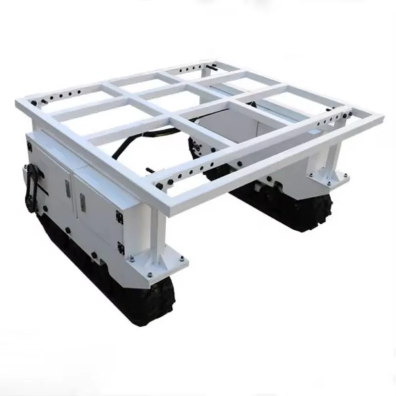 【Popular】 Factory Direct Sales Gantry Crawler Chassis Electric Remote Control Transport Vehicle Rubber Crawler Chassis Can Be Cu