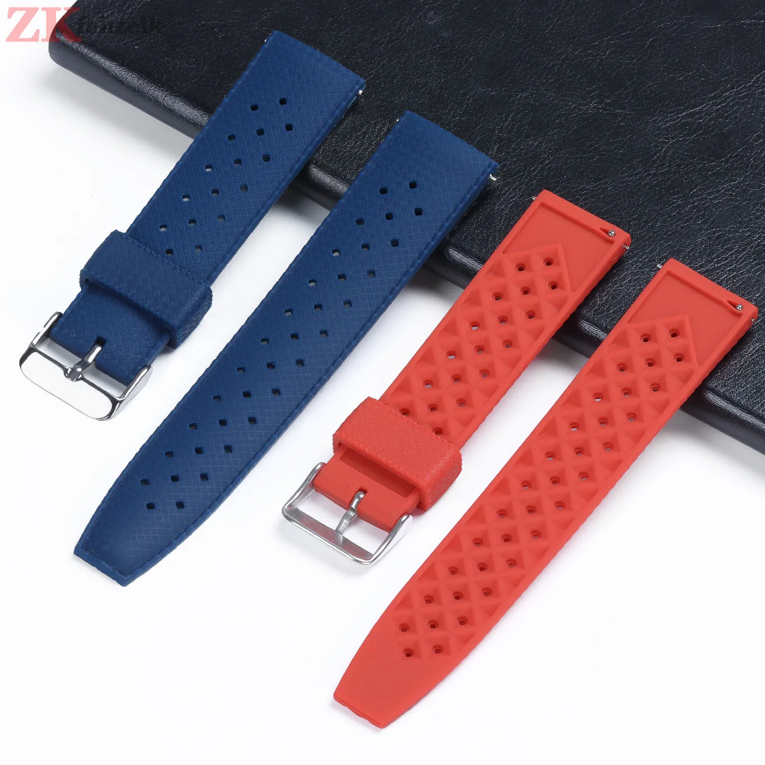 New Tropical Rubber Strap for Oris Seiko Citizen Quick Release Watch Band 20mm 22mm Silicone Tropic Strap Smart Watch Strap