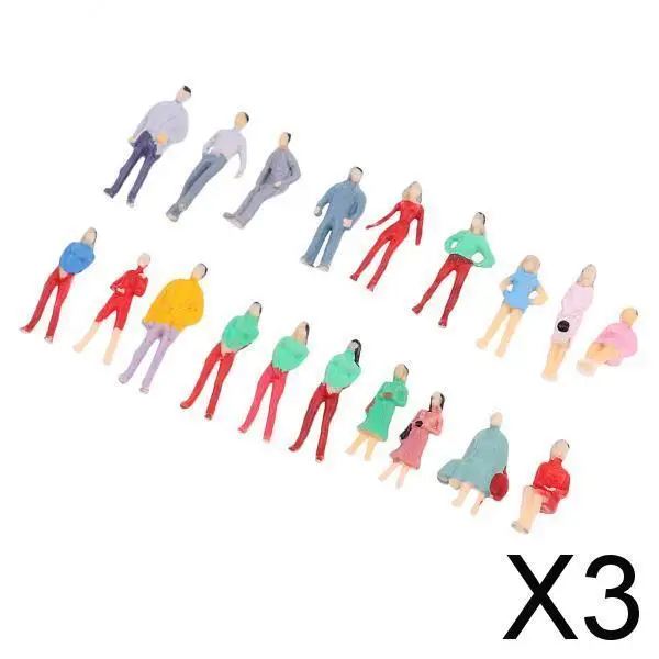 2-4pack Layout Model People Figure Train HO Painted 1/75 for Street Scene