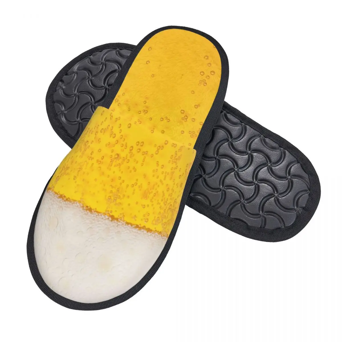 Funny Beer Realistic Bubbles Foam Cozy Scuff With Memory Foam Slippers Women Drinking Lover Bedroom House Shoes