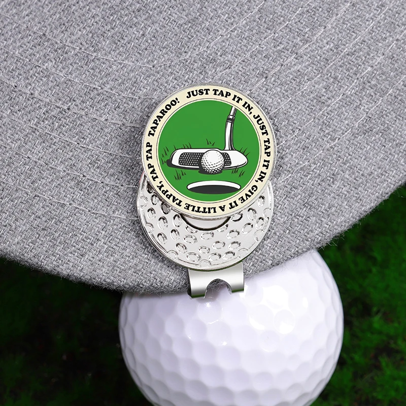 Magnetic Golf Ball Marker Hat Clip Just Tap it In Tap Tap Taparoo Pattern Golf Ball Marker Caps Accessories Enamel Clips Jewelry